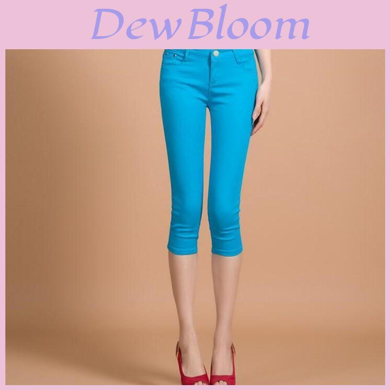 Summer Women Candy Color Capris Denim Skinny Slimming Pencil Pants With Premium Quality And Timeless Design For Effortless Style