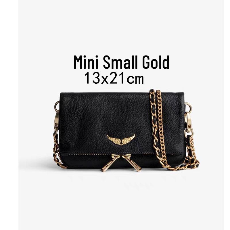 ZV Diamond-Studded Winged Crossbody Rivet Handbag - European & American Women's Fashion Bag