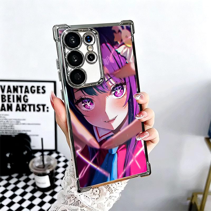 Oshi No Ko Anime Soft Phone Case For Samsung Galaxy S26 Ultra S25 Edge S24 FE S23 Plus S22 S21 + S20 Plating Anti-Fall Fundas