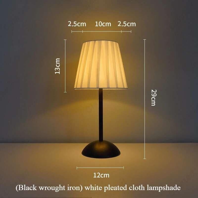 LED USB Retro Floral Iron Desk Lamp Bedside Sleeping Atmosphere Night Light Bedroom Decor