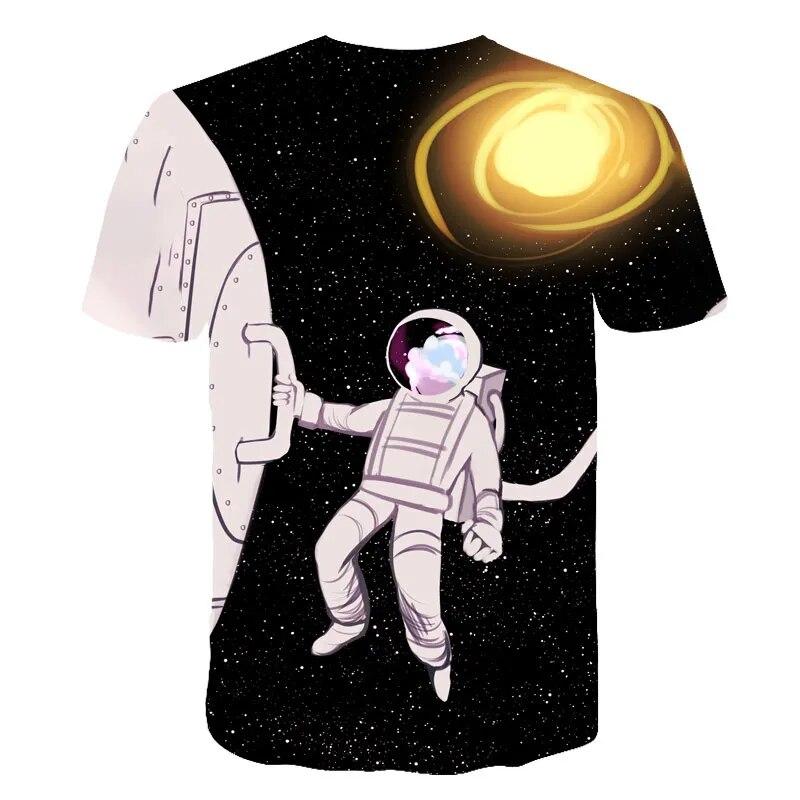 Ensemble t-shirt et bermuda pour garçon avec motif astronaute Ensemble t-shirt et bermuda pour garçon avec motif astronaute