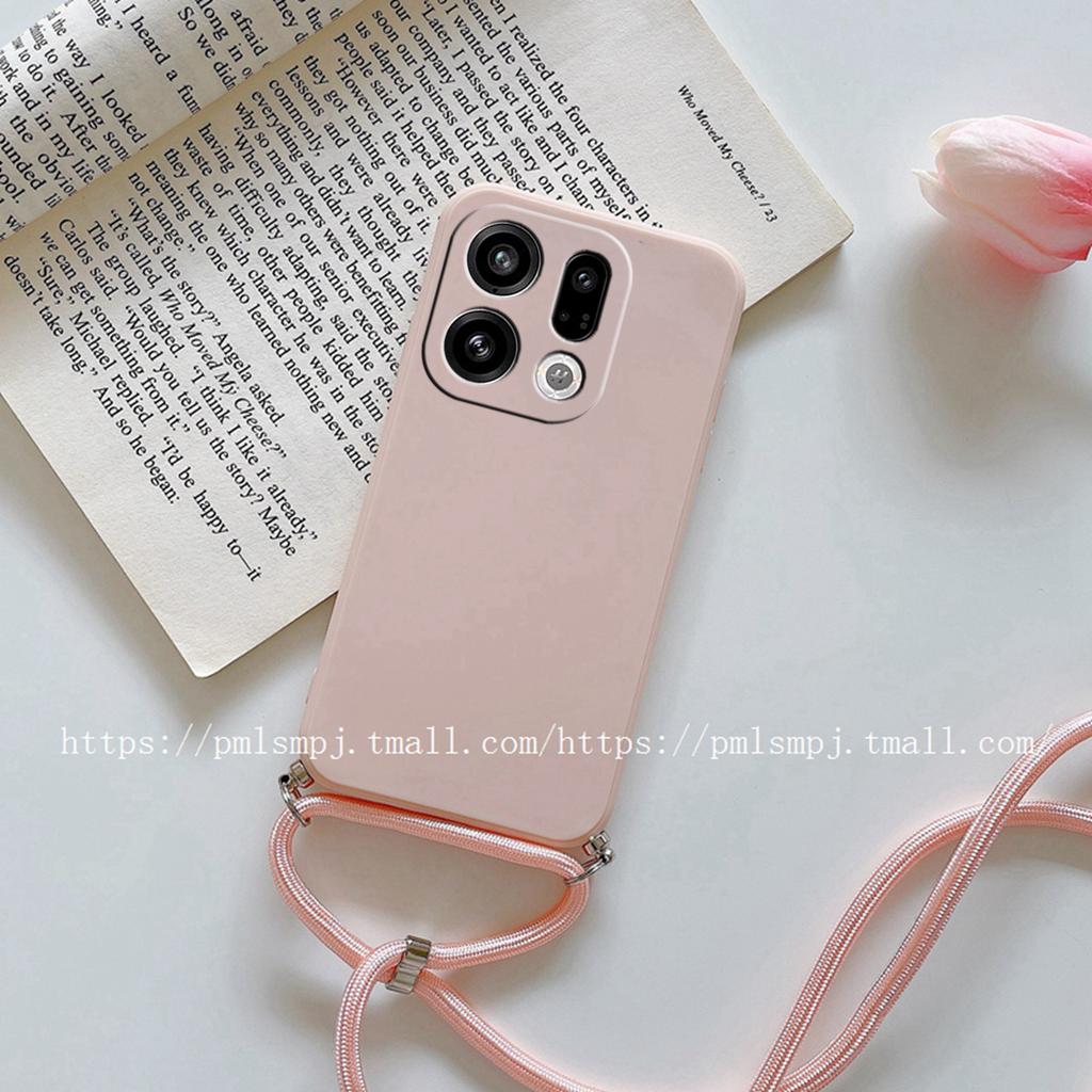Case for OPPO Find X9 Pro X 9 Crossbody Necklace Strap Cord Lanyard Soft Case for Find X9pro Camera Protect Silicone Cover Shell