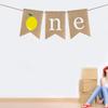 Burlap Banner Summer Themed Lemon Baby First Birthday Bunting Pull Flag Kids Party Decoration Hanging Garland (1)