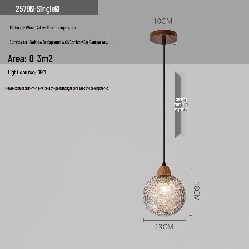Chinese Retro Bedroom and Hallway Pendant Light