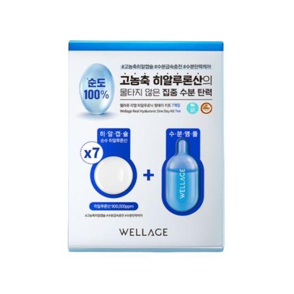 WELLAGE Real Hyaluronic One Day Kit Hydration Skincare Set 7 Pieces