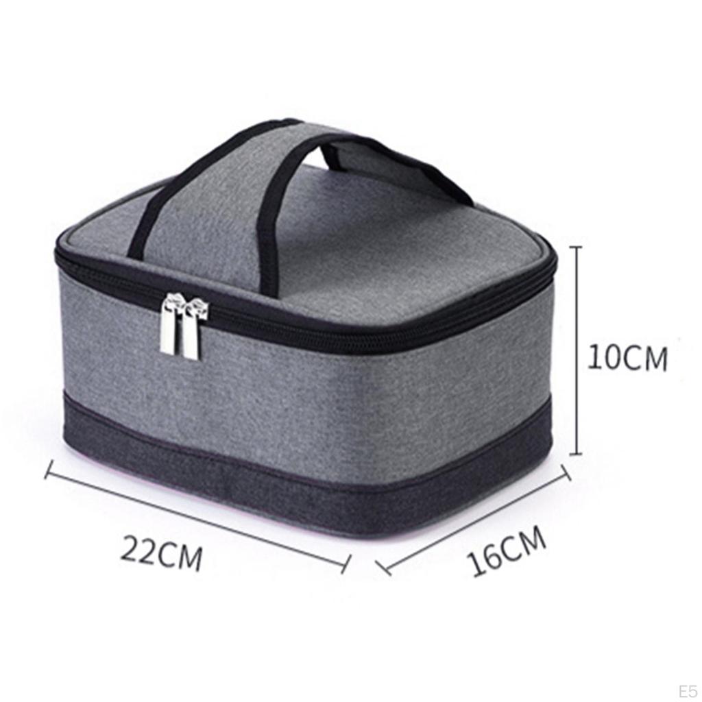 Food Warmer Thermal Bag Meals Reheating with Zipper Lunch Box for Picnic Working Camping