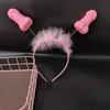 Bachelorette Party Headband Red Pink Feather Sexy Hair Band Bride To Be Bridal Shower Happy Hen Party Decor Photo Prop