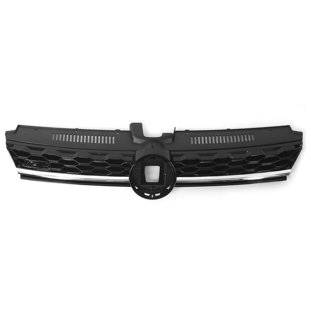 Gloss Black Lighting Package Honeycomb Grille Grills with Chrome Strip Replacement for MK7.5 GTD 2017‑2020