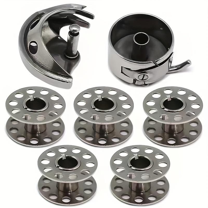 7pcs/set Metal Bobbins + Shuttle Hook + Bobbin Case For Old Style Household Sewing Machine Accessories Tools Set