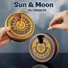 1/2Pcs Sun Moon AM/PM 7 Day Pill Organizer 2-in-1 Ratcheted Weekly Rotation Pill Case with 7 Slots 3D Printing Pill Planner Box