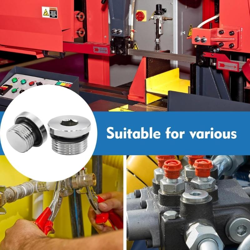 2PCS 304 Untarnished12.7mm Pipe Outlets Strong Spell Operate Gaskets For Machinery And Piping Systems