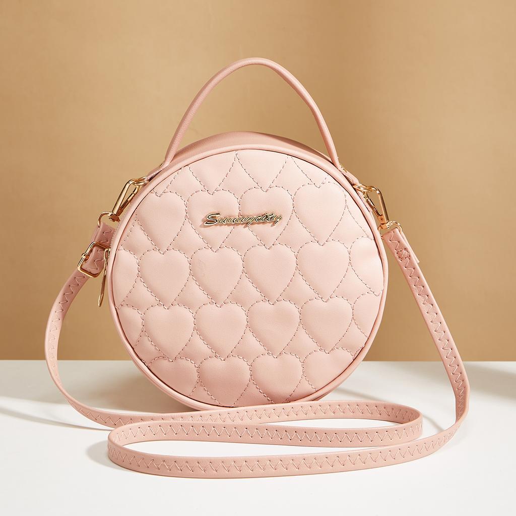Láska Vyšívaná Malá Kulatá Kabelka pro Ženy  Ženská Kabelka  Tašky přes Rameno  Nová Vůně Malá  Temperamentní Crossbody Kabelka  Módní Trend