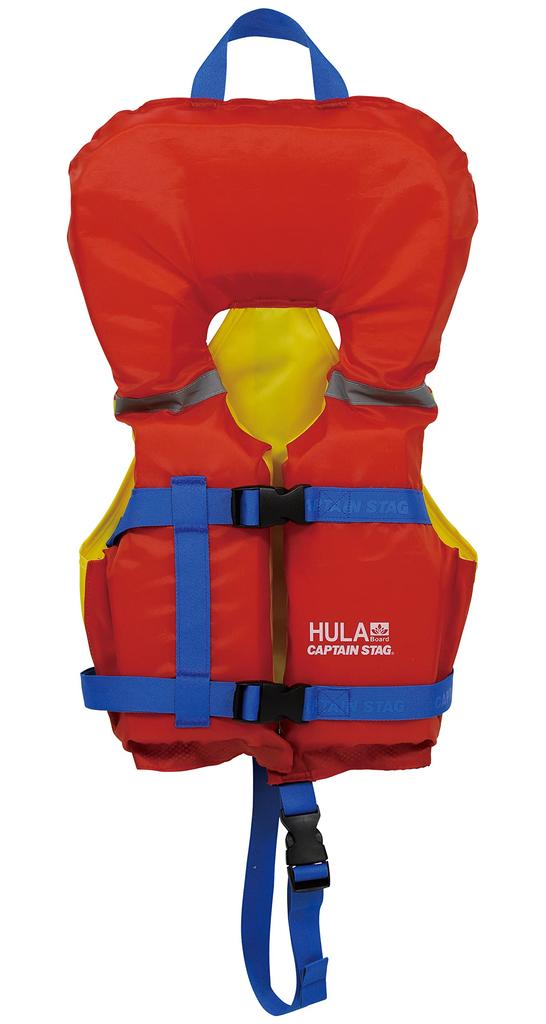 Plovoucí vesta CAPTAIN STAG s reflexní páskou pro kojence let Červená HULA 2-3 US-3014