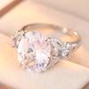 Elegant Inlaid White CZ Women's Ring Exquisite CopperColor Geometry Daily Wear Party Jewelry Anniversary Gift