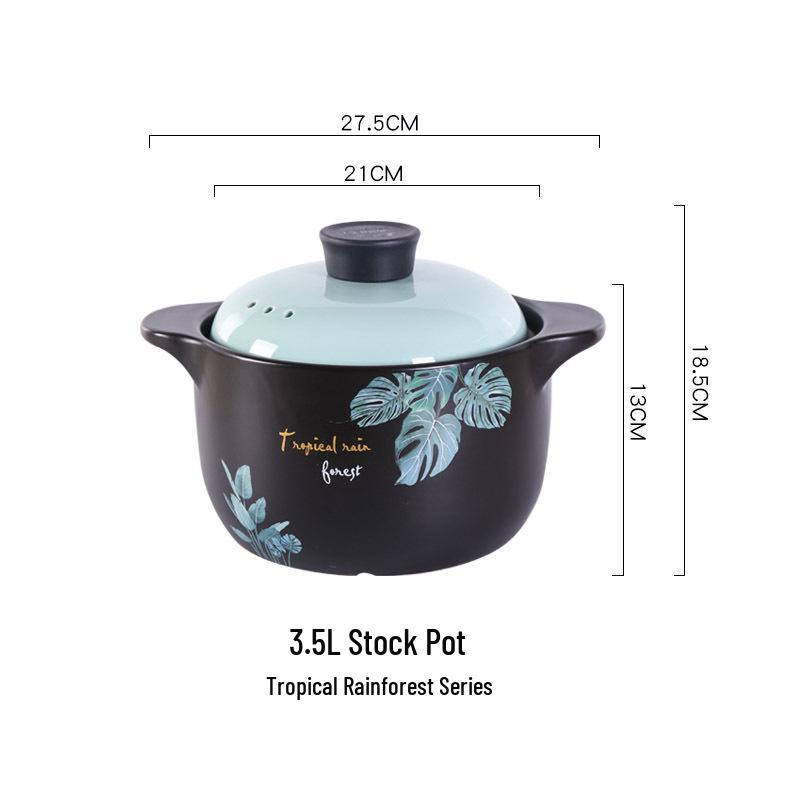 Large Capacity Heat Resistant Ceramic Stew Pot Ming Health Home Gift