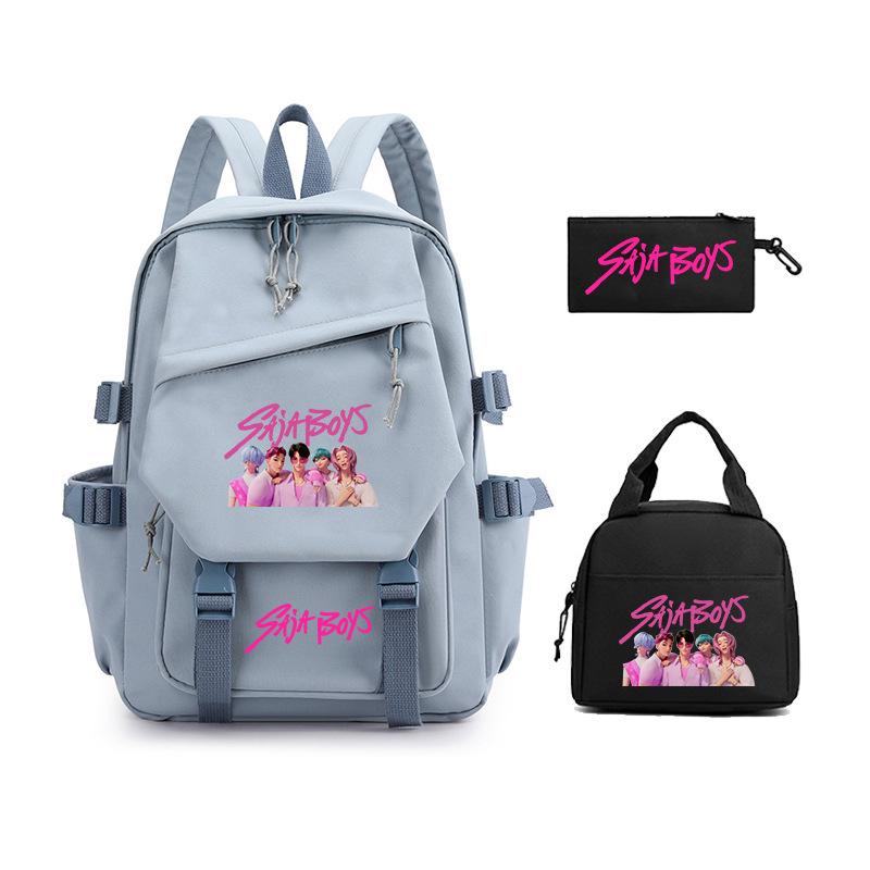 

New Demon Hunter Girl Group Printed Fashion Student School Bag Hot Sale Children s Meal Bag Casual Pencil Bag Combination Set No specification