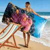 Clownfish and Coral Reef Design Beach Towel Beach Towel Quick-drying for Travel Outdoor Sports Jogging Beach and Swimming