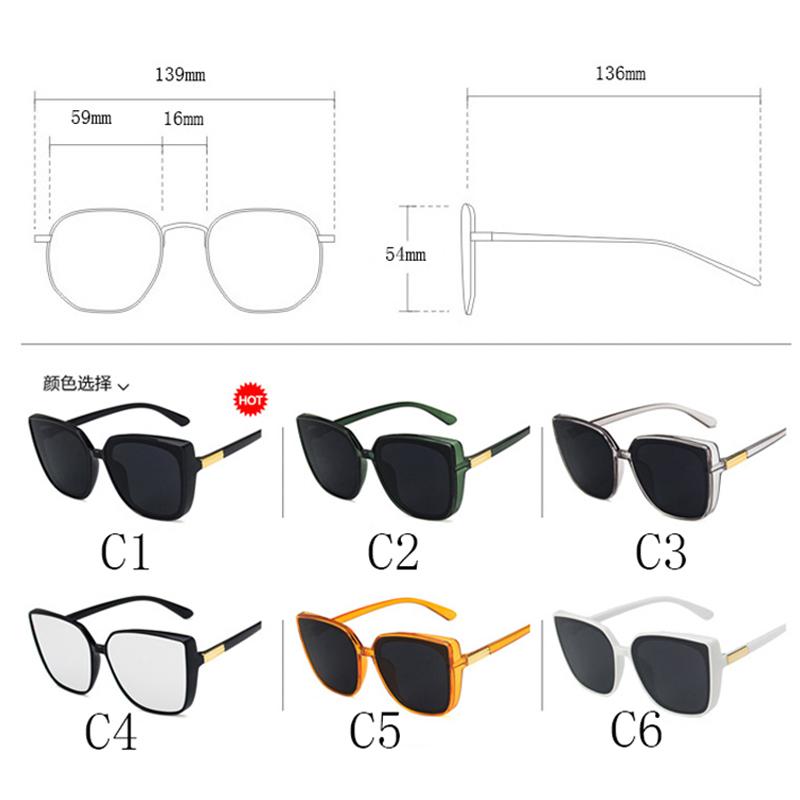 Fashion Classic Women Sunglasses Vintage Sun Glasses Men Large frame Sunglasses Female Male Shades UV400 Oculos De Sol