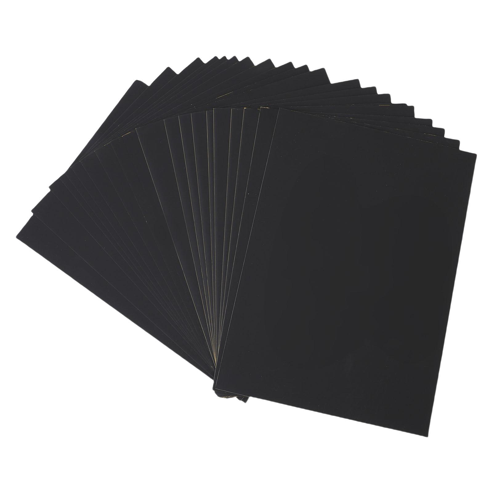 

20 Sheets A4 Scratch Paper with 2 Wooden Sticks Black Coating Scratchboard Paper for Painting Art Crafts 21x29cm Gold золотой