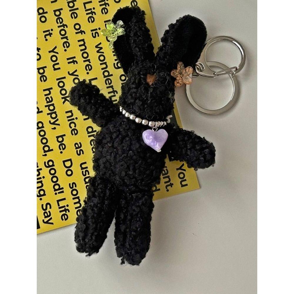 Elegant Table BLACK RABBIT KEYRING_ Black Rabbit Keyring 5color Keychain Doll
