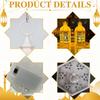 Ramadan Lantern Lights 2pcs 8in Ramadan Decorations for Home, Ramadan Table Decor Lantern, Ramadan Gifts for Kids, Eid Decoration for Home Indoor