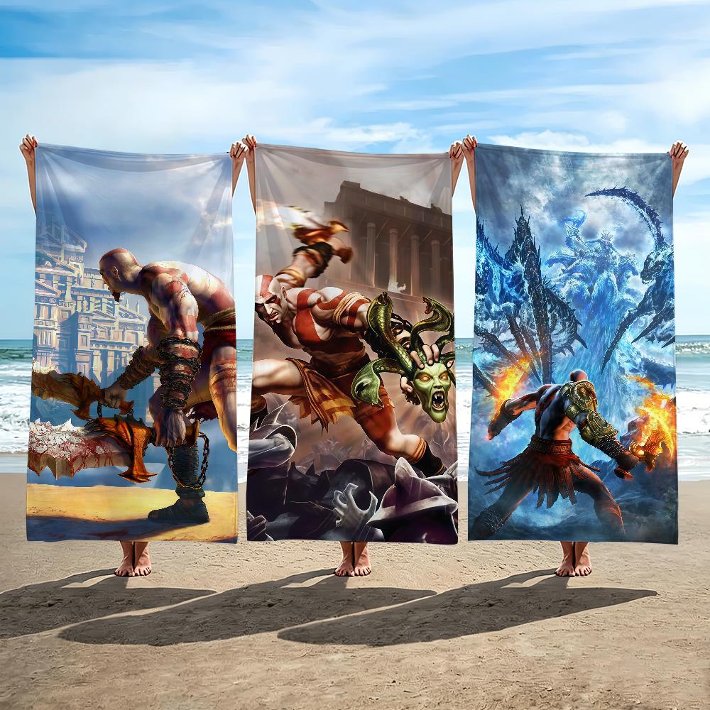 Game G-God Of War Towel Beach Shower Bath Travel Lightweight Skin Friendly for Pool Camping Cruise Summer