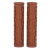 1 Pair Bike Handlebar Grips Brown Rubber Universal Shock Resistance Ergonomic Comfortable Bike Handle Grips for Bicycles Folding Bikes