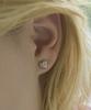 Akarki 925 Silver Stitch Heart Earrings