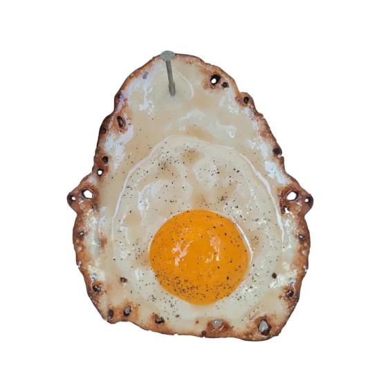 1/2/3/4Pcs Fried Egg Wall Decoration Fried Egg Hanging on a Nail Wall Art Home Living Room Kitchen Wall Decorative Acrylic Sign