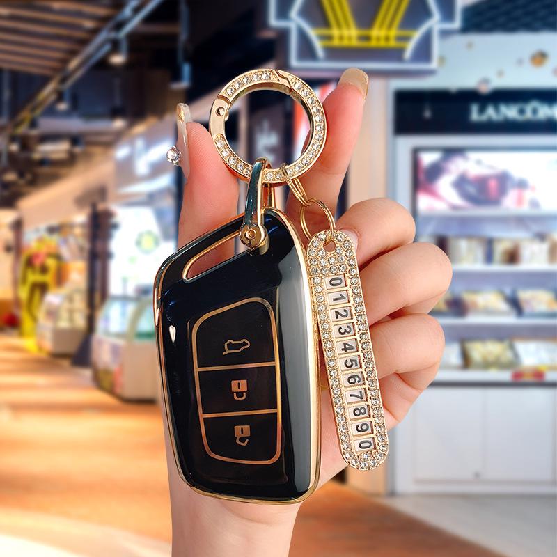 Neuer Baojun RC6/RM5/RS5/RS3 TPU Schlüsselanhänger - Autoschlüsselhülle mit Schnalle