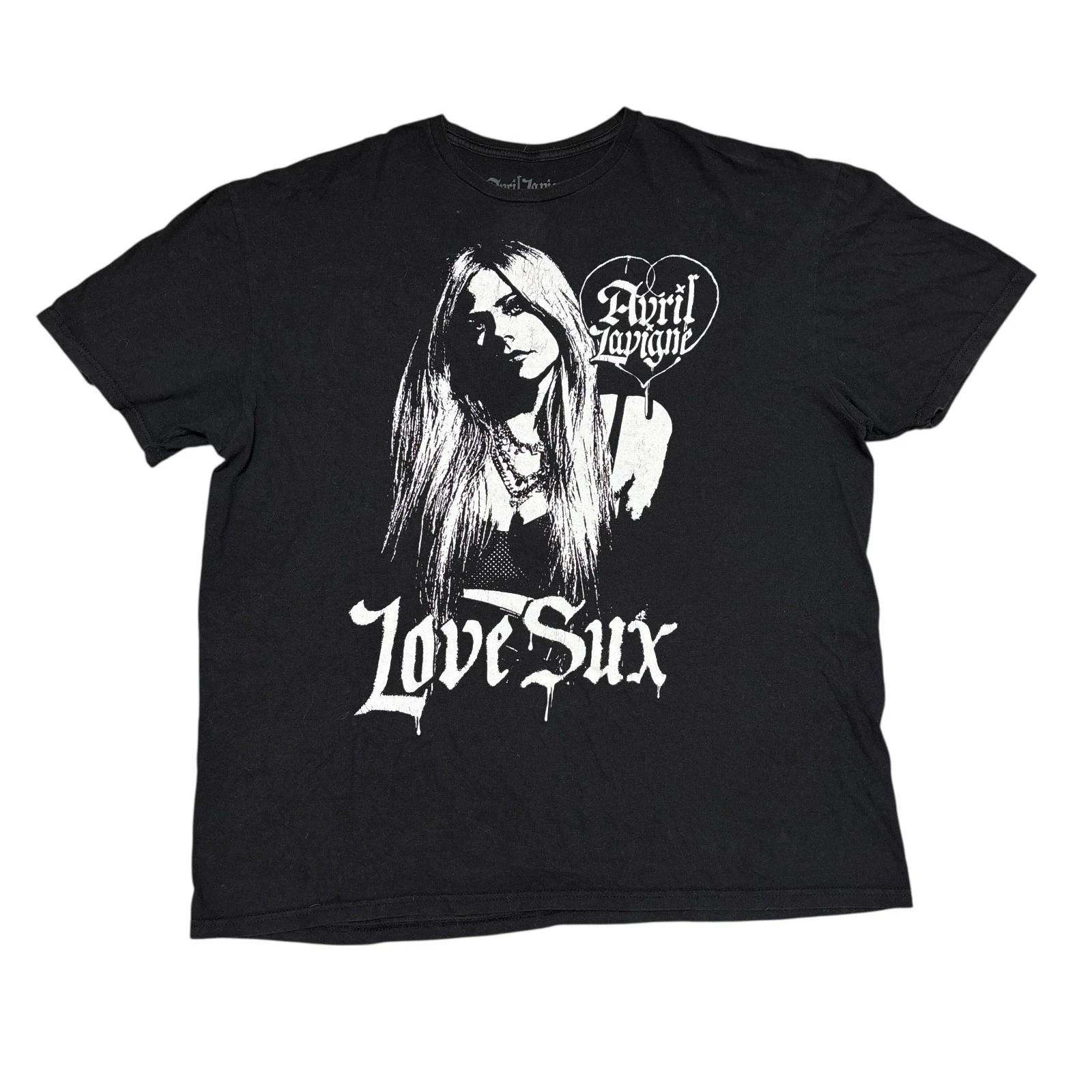Футболка Avril Lavigne XL Черная Тур Концерт Эмо Панк Рок Группа Футболка Paramore Y2K XL