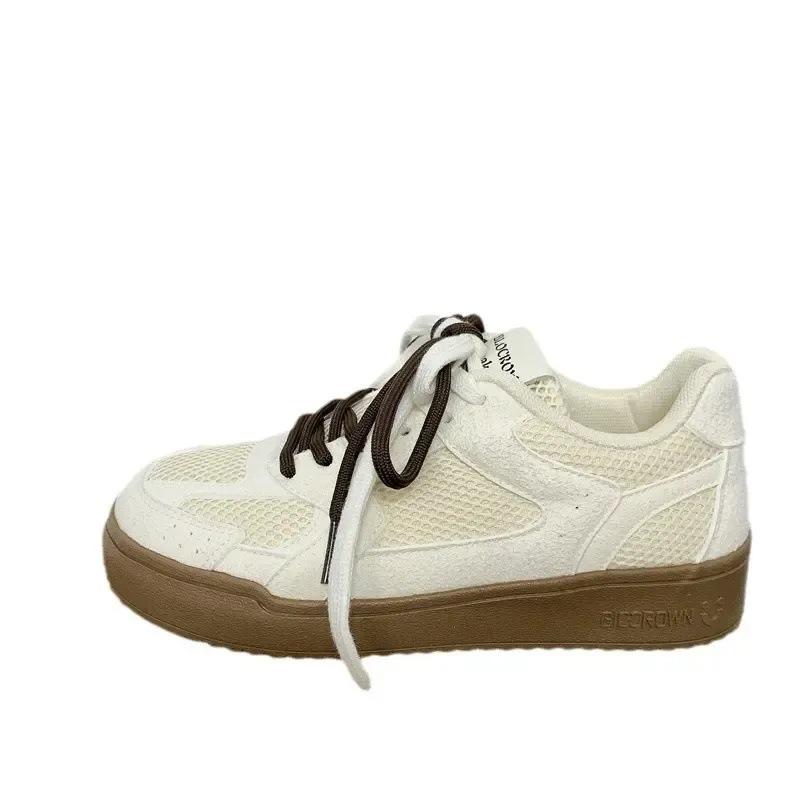 Spring and summer 2025 new retro thin casual breathable mesh board shoes German training shoes versatile and lightweight sports board shoes