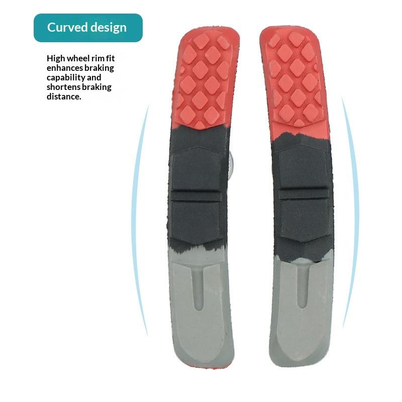 2 Pcs Robust Hard Wearing Rubber 70Mm V Brake Pads For Metal Rim Fit Wet Dry Conditions