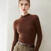 Women's Slim Fit 100% Pure Cashmere Half-High Neck Sweater - Warm Knit Base Layer Top for Autumn/Winter