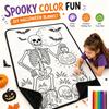 Hot Sale Custom Kids DIY Coloring Blanket Washable Reusable Doodle Art Blanket With Markers Educational Gift Cartoon Throw