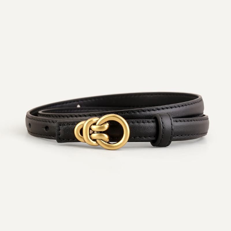 Women S Vintage Genuine Leather Belt Pin Buckle For Jeans