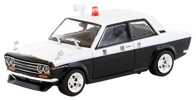 TARMACWORKS Datsun 510 Policejní auto Hotový produkt 1/64 T64R-052-PC