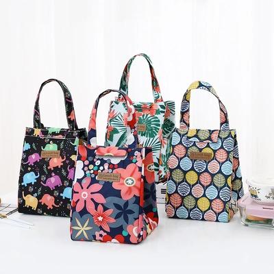Portable Oxford Cloth Insulated Lunch Bags Fresh Cooler Pouch for Office Students Lunch Box Tote Food Storage Container Bag