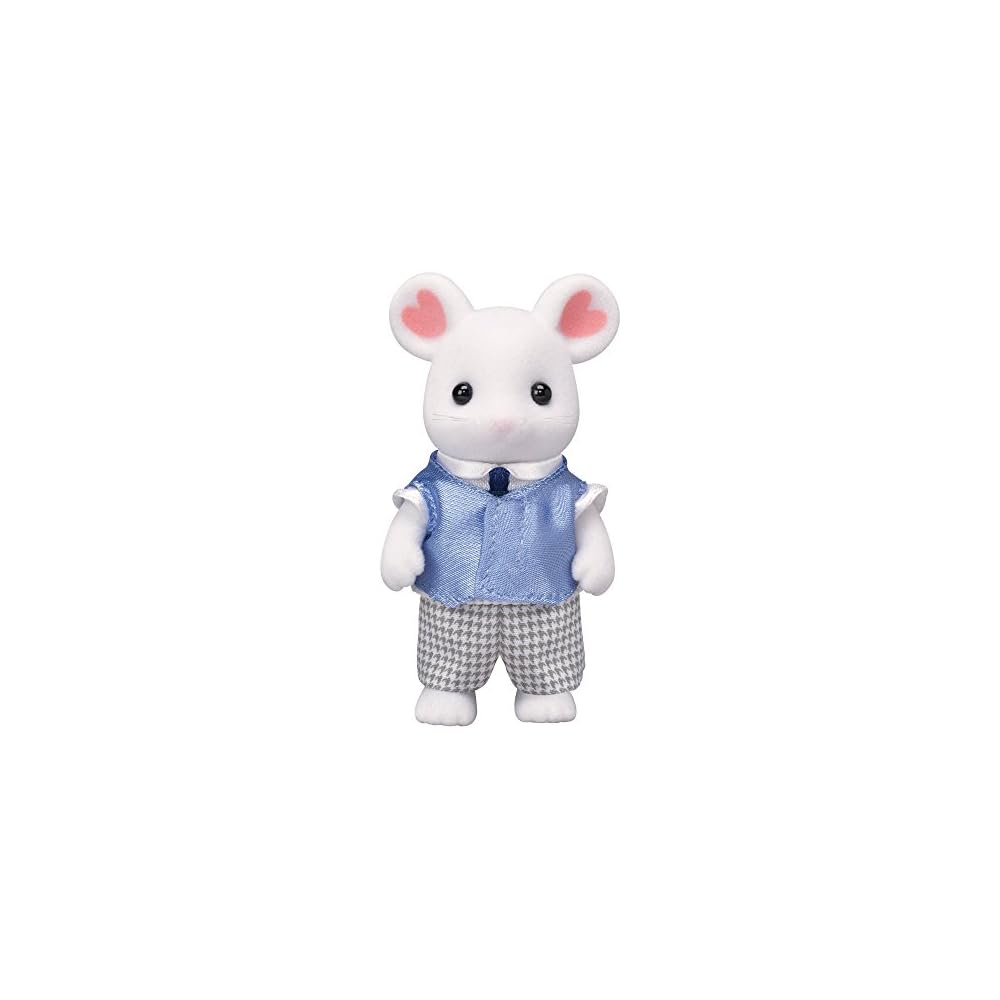 Sylvanian Families Marshmallow Mouse Father Doll Toy for Dollhouse ST Mark Certified Ages 3+