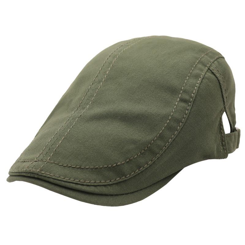 New solid color beret autumn and winter literary and retro men and women forward short brim cap casual versatile painter hat