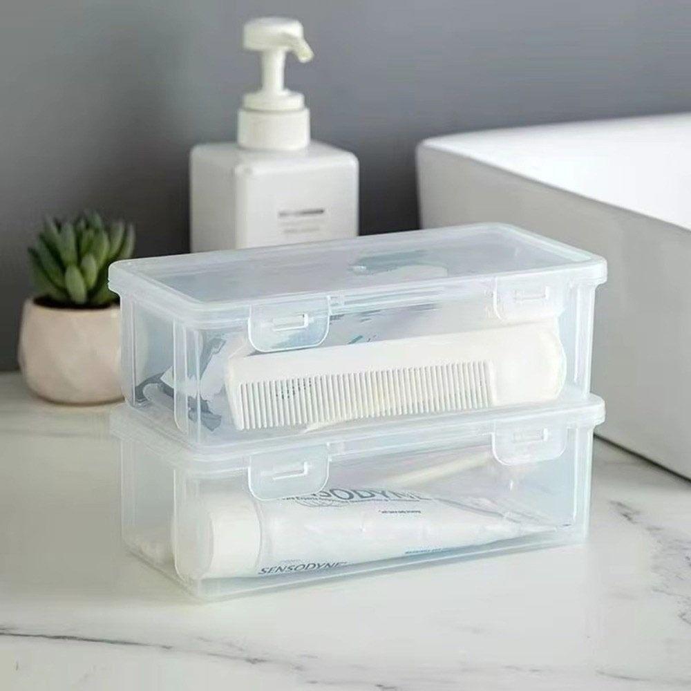Transparent Desktop Storage Case Multifunctional Large Capacity Pencil Storage Box Dustproof Eco-Friendly PP Jewelry Organizer