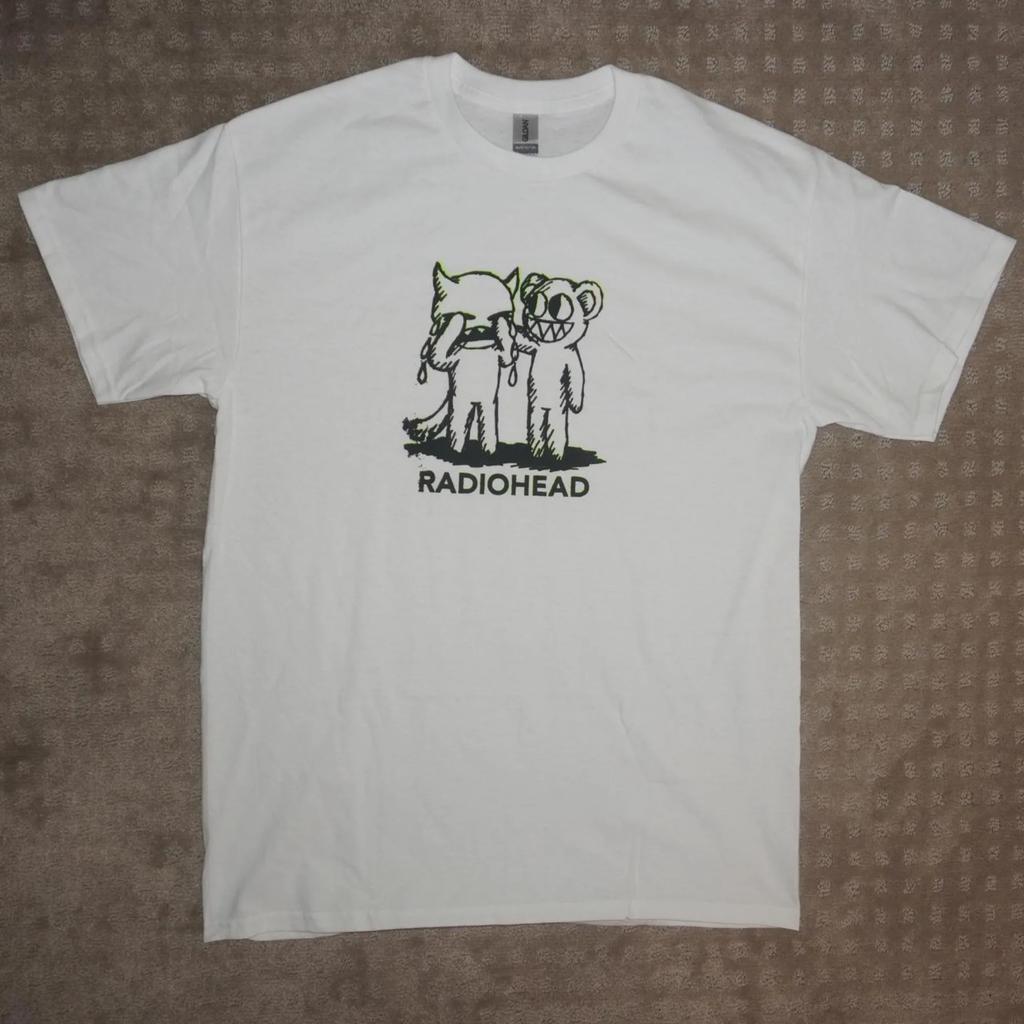 New Cotton Print Super Elastic Casual RADIOHEAD THE BENDS Vintage Unisex T-shirt Casual Print Round Neck Loose Oversize T-shirt