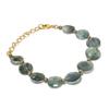 Black Rutile Gemstone Handmade 925 Sterling Silver Bracelet 7-8" GK-7186