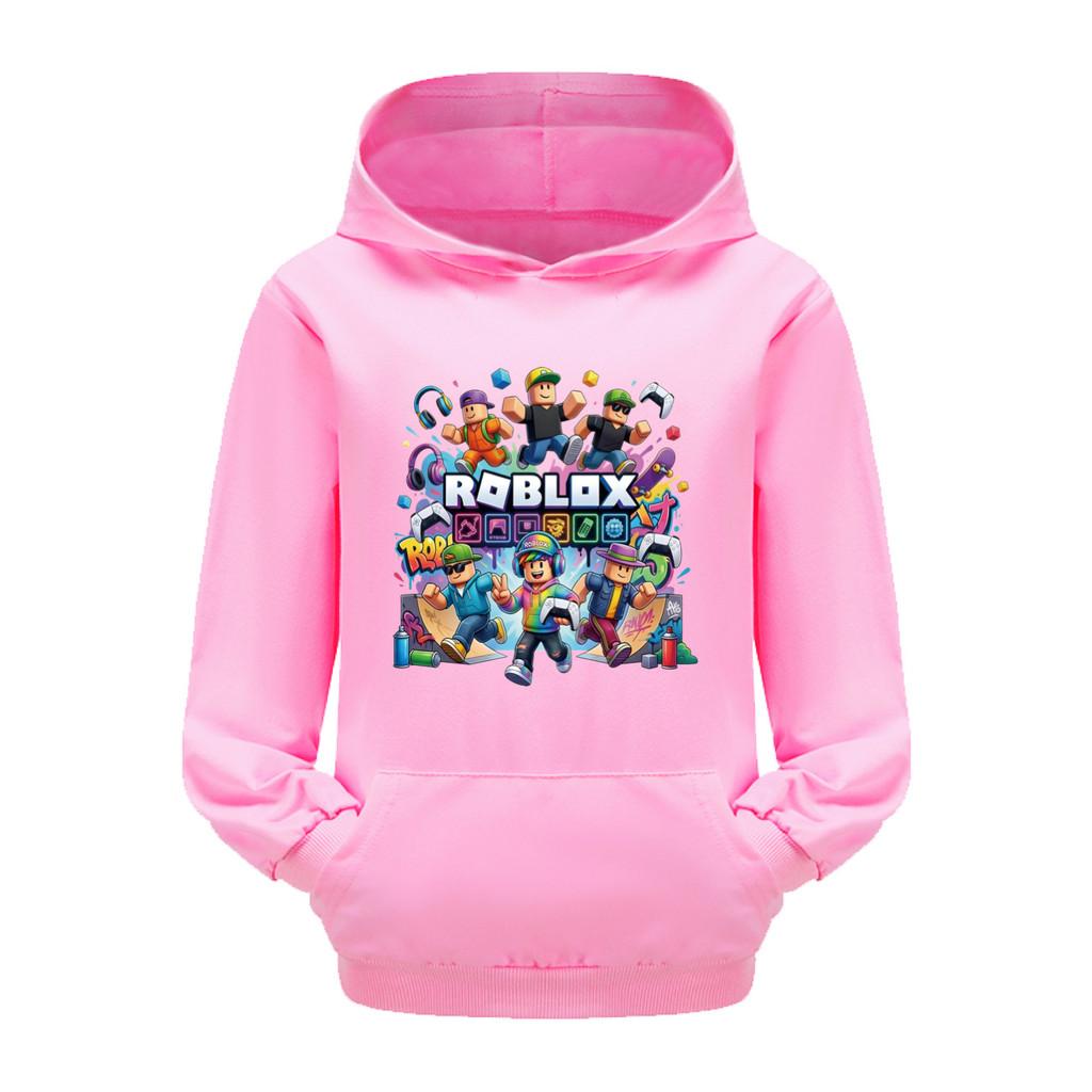 5573 Multi-color Casual Kids Boys Girls Roblox Printed Long Sleeves Hoodies 110cm
