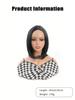 Short Bob Wig Synthetic Black Straight Bob Wigs 14 Inch Bowl Cut Wig Heat Resistant Fiber Synthetic Shoulder Length Bob Wigs For Women Daily