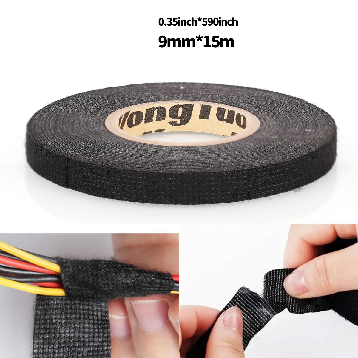 

15 Meter Flame Retardant Tape Heat-resistant Adhesive Cloth Tape For Car Cable Harness Wiring Loom Protection