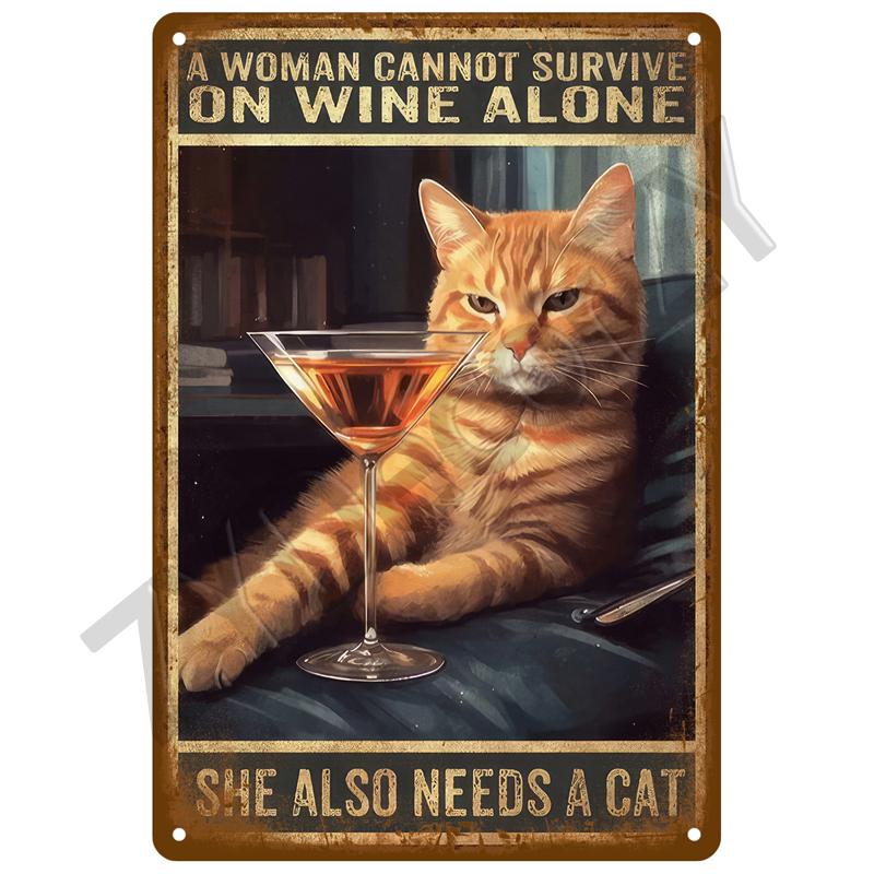 Vintage Posters Cocktail Tin Sign Plaque Metal Sign Plate Decoration Wall Art Home Decor For Bar Pub Club Man Cave Iron Painting