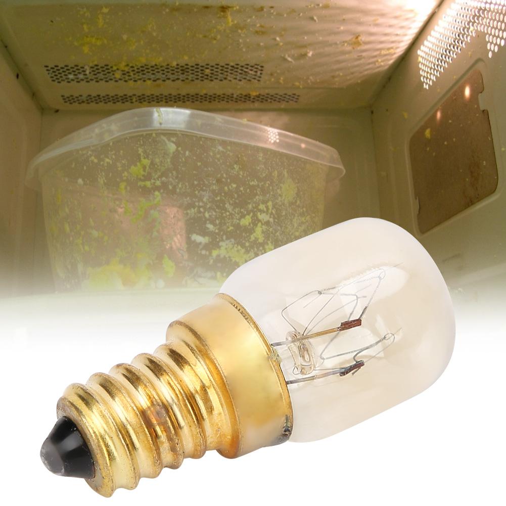 10 Stück 300 Grad Celsius Hochtemperaturbeständigkeit E14 Messing Mikrowellenofen Glühbirne Teile Zubehör 15W