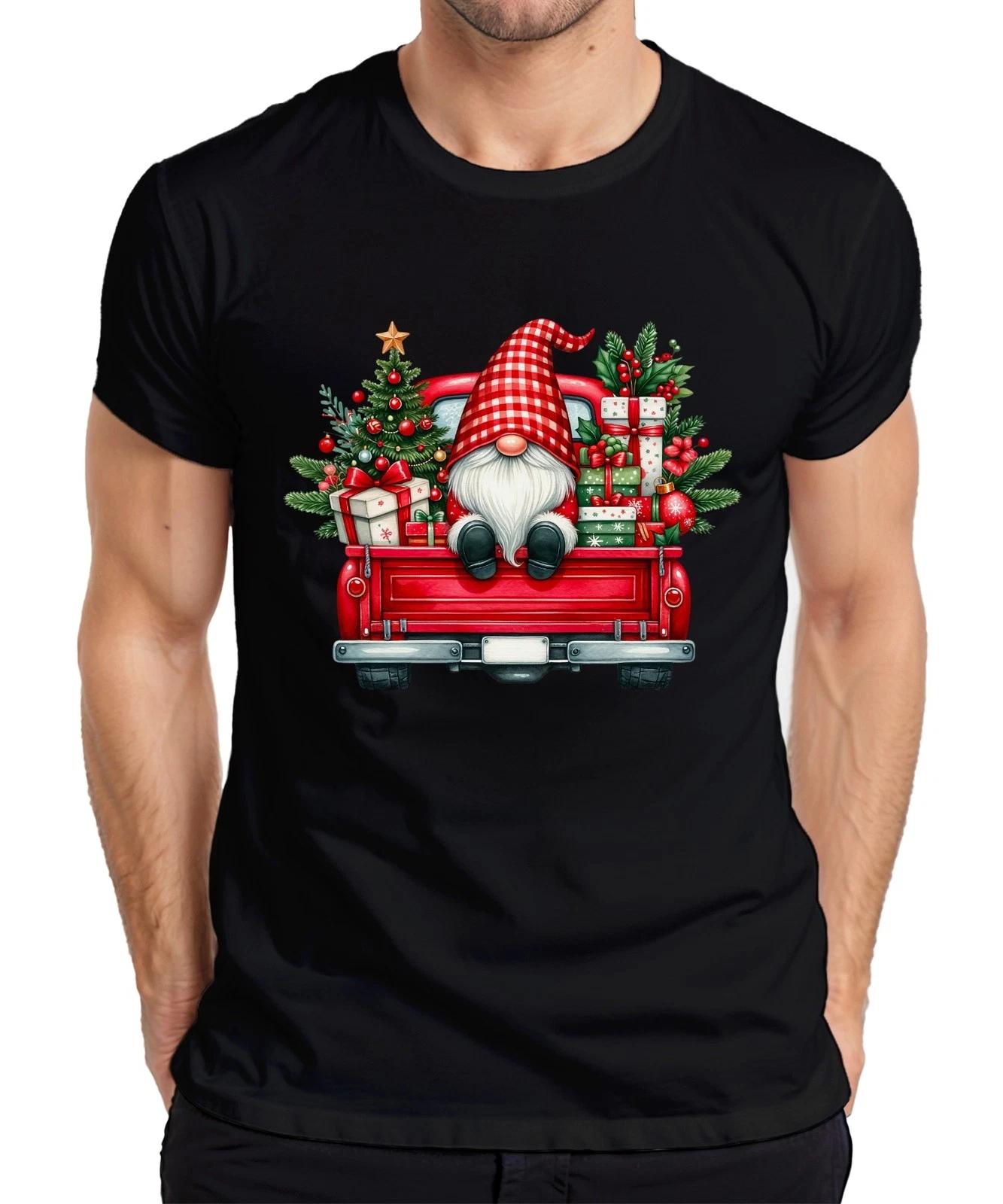 Christmas Gnome Truck Gnome Gnome - Christmas Xmas Xmas Mens T-Shirt- L
