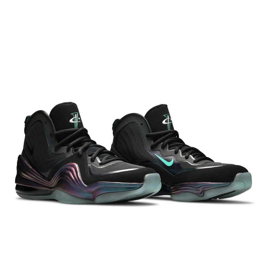 Nike Air Penny 5 'Invisibility Cloak' (Unisex) Black / Atomic Teal-Purple Basketball Shoes 537331 002